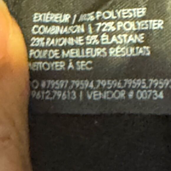 CLUB MONACO Wom Sz 2‎ Ashton Dress Ponte Knit Black Exposed Zip Leaf Print Black - Picture 7 of 8